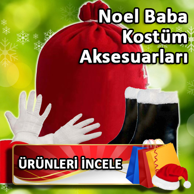 Noel Baba Saç Sakal Şapka Çuval Çan Eldiven Gözlük Aksesuarları İstanbul Kiralama Uygun Fiyatlara Satıl Al