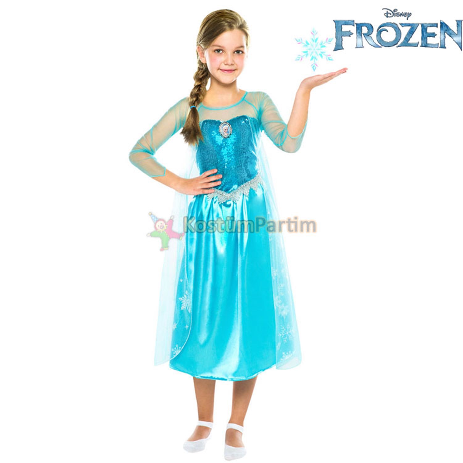 Kostumpartim Disney Frozen Elsa Kostumu Rozetli Disney Lisansli Karakter Kostumleri