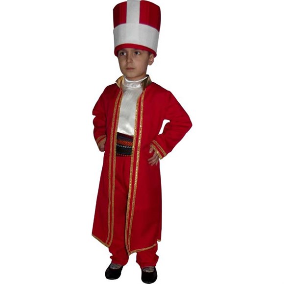 Çocuk Mehteran Kostümü KırmızıYöresel Kostümler ve Folklör
