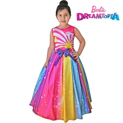 Barbie Kostümü Dreamtopia Kız Çocuk Kıyafeti
