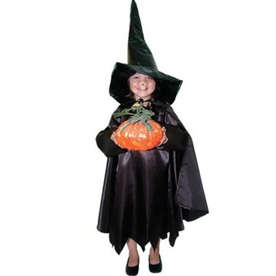 Cadı Kostümü Siyah KlasikKız Çocuk Kostümleri