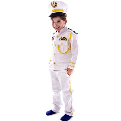 Kaptan Kostümü Erkek Denizci Çocuk Kıyafeti