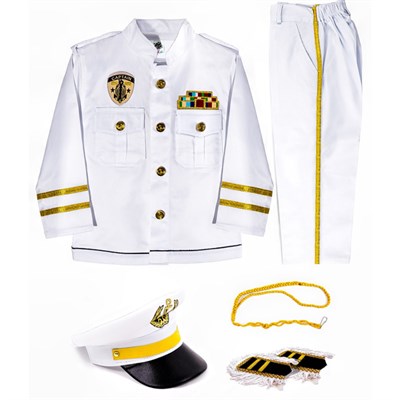 Kaptan Kostümü Erkek Denizci Çocuk Kıyafeti