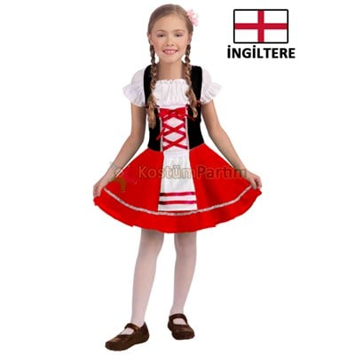 İngiltere Kız Kostümü Çocuk KıyafetiÜlke KostümleriKostümPartim ★ İngiltere Kız Kostümü Çocuk Kıyafeti / Ülke Kostümleri