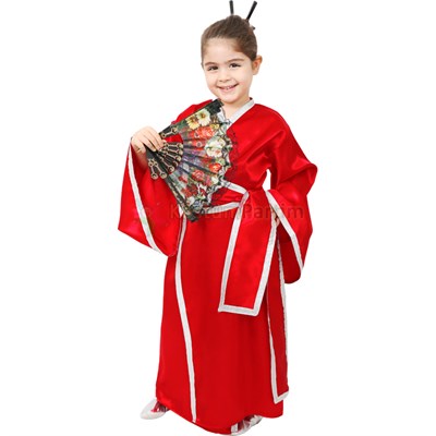 Kimono Japonya Kostümü Kız Çocuk Kıyafeti