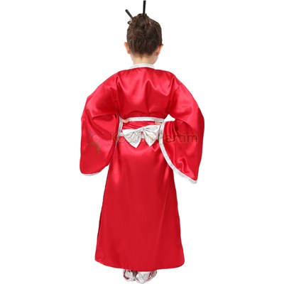Kimono Japonya Kostümü Kız Çocuk Kıyafeti