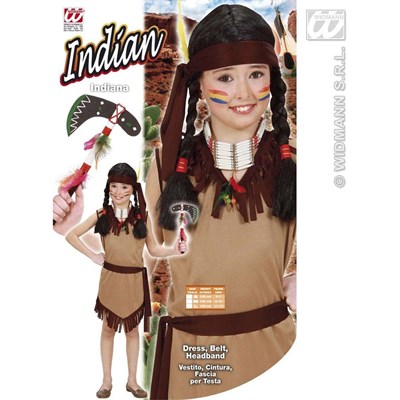 Kızılderili Kız Çocuk Kostümü