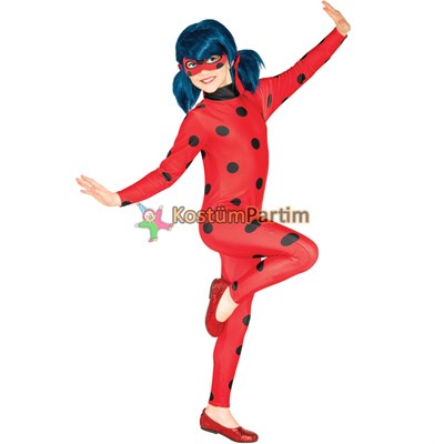 Mucize Uğur Böceği Kostümü, Kız Çocuk LadyBug Kıyafeti