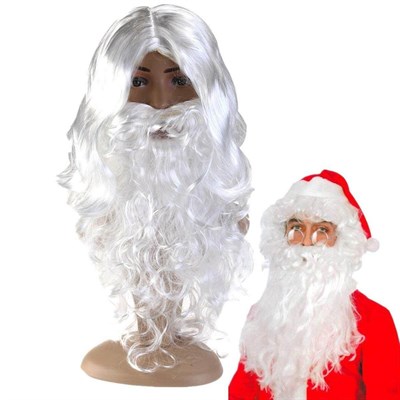 Noel Baba Peruğu Uzun Düz Model
