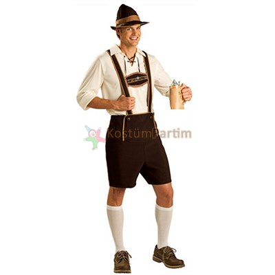 Oktoberfest Kıyafeti Alman Erkek Kostümü
