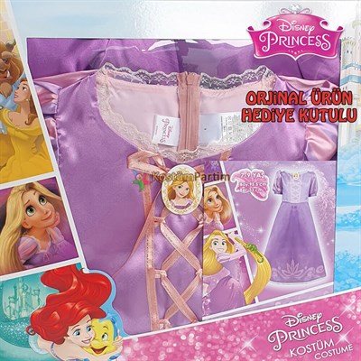 Prenses Rapunzel Kostümü (Disney Lisanslı)Karakter KostümleriKostümPartim ★ Rapunzel Kıyafeti Kız Çocuk (Disney Lisanslı) / Karakter Kostümleri