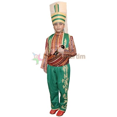 Yeniçeri Kostümü Erkek Çocuk YeşilYöresel Kostümler ve Folklör